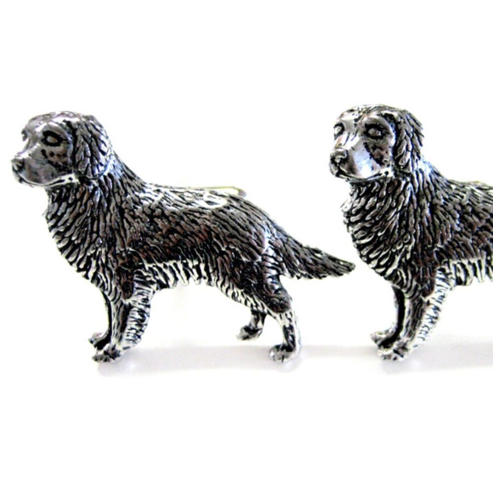 Golden Retriever Cufflinks — Handcrafted English Pewter